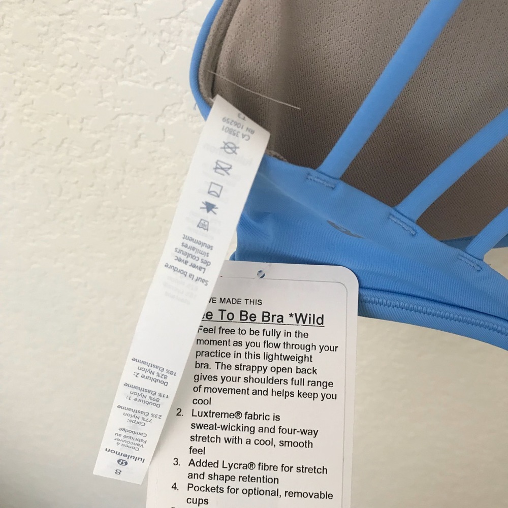NWT AEBL LULULEMON FREE TO BE BRA WILD - - 6 or 8 - Picture 6 of 8